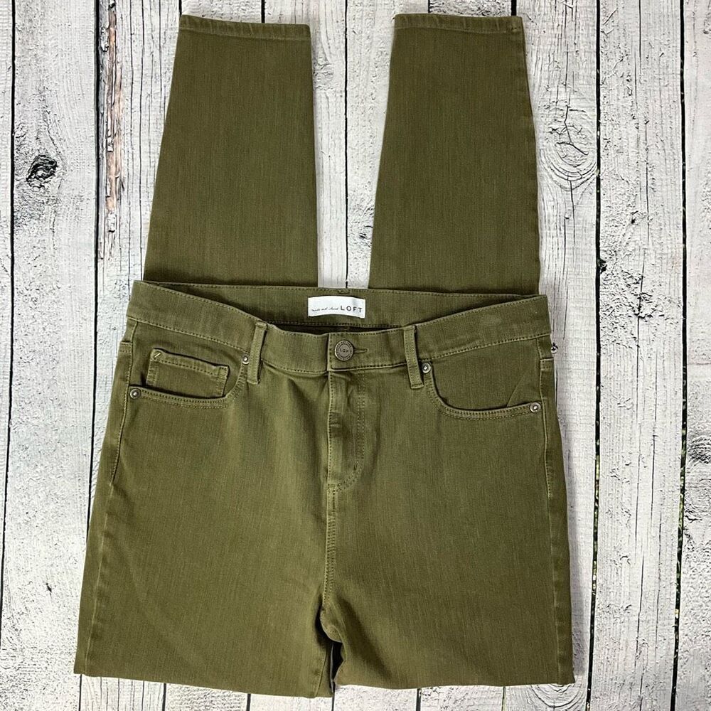 LOFT Olive Green Denim Jeggings